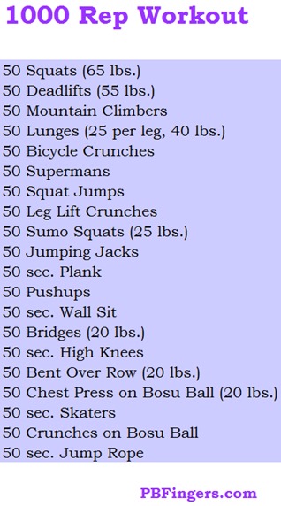 1000 Rep Workout