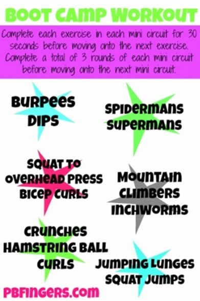 Collection of Boot Camp Workouts - Peanut Butter Fingers