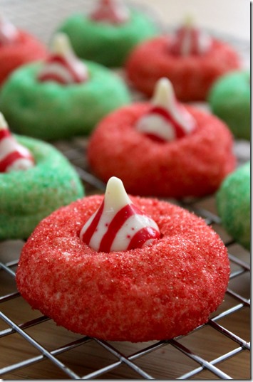 Candy Cane Blossoms Cookies