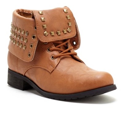 Carrini Studded Military Cuff Boot