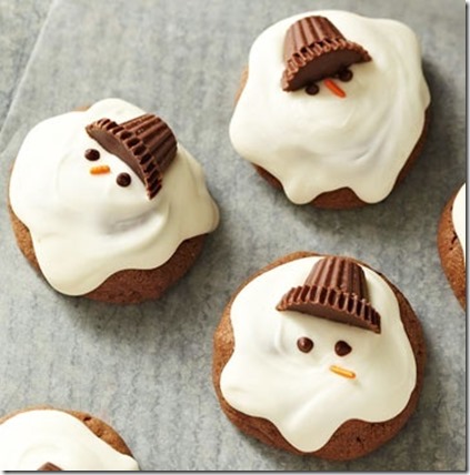 Chocolate Melting Snowman Cookie