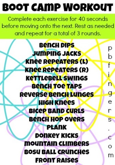 Collection of Boot Camp Workouts Peanut Butter Fingers