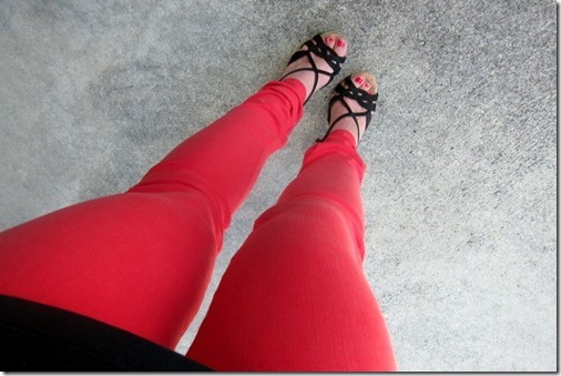 red jeans