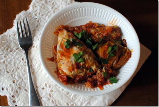 Blue Apron Stuffed Cabbage