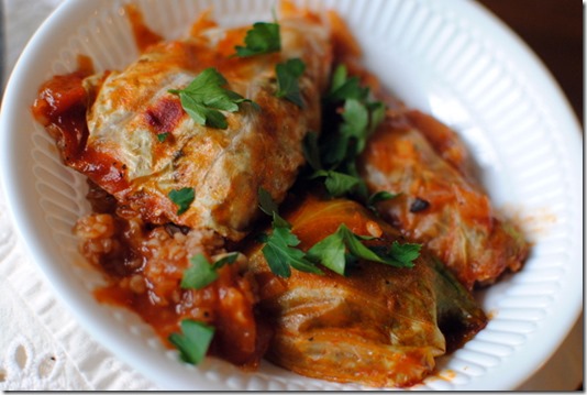 Sweet and Sour Stuffed Cabbage