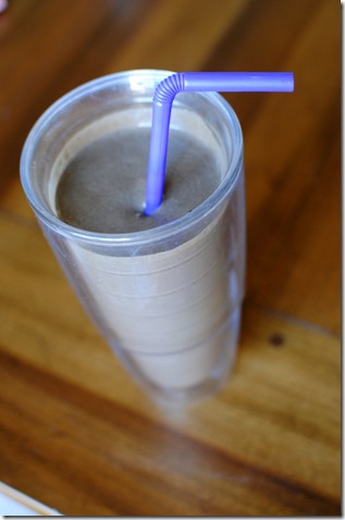 chocolate banana protein smoothie