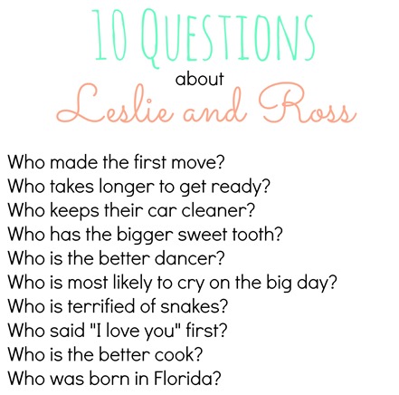 10 Questions Bridal Shower Game