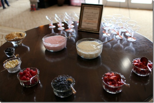 Bridal Shower Yogurt Bar