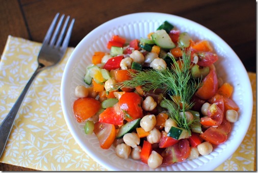 Chickpea Salad with Dill and Lemon