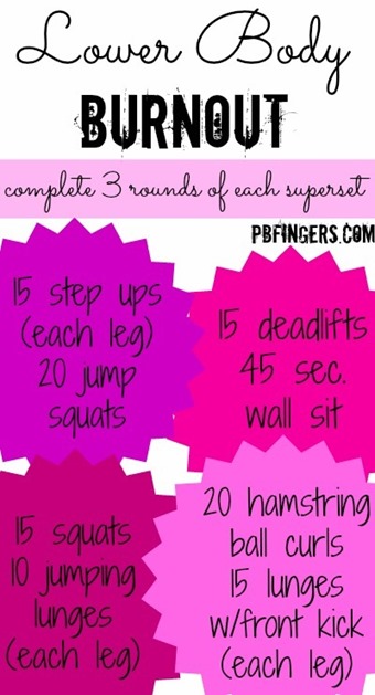 Collection of Leg Workouts Peanut Butter Fingers