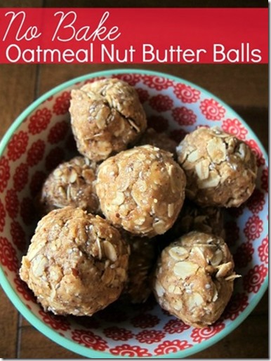No Bake Oatmeal Nut Butter Balls