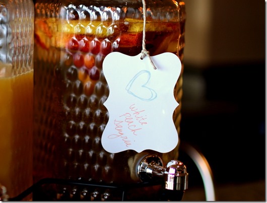 White Peach Sangria label