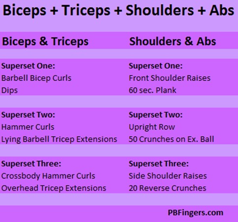 Upper body workout biceps and triceps online