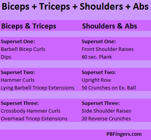 Upper Body Workouts - Peanut Butter Fingers