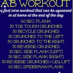 Evening Ab Workout - A fast workout that can be squeezed in at the end of the day!