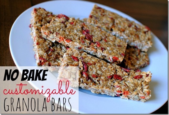 No Bake Customizable Granola Bars