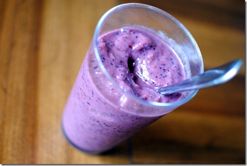 berry smoothie with coconut milk