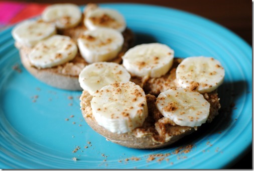 Bagel with Peanut Butter and Banana