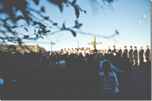 Large Wooden Cross Wedding Ceremony