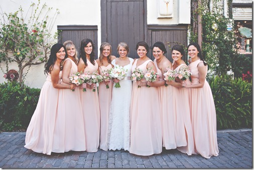 Long Peach Bridesmaid Dresses (2)