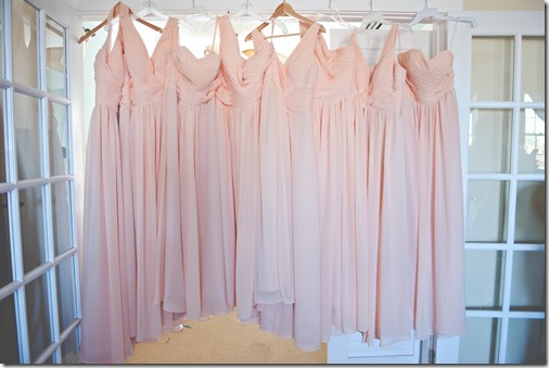 Long Peach Bridesmaid Dresses