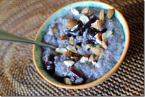 Cherry Almond Chia Seed Pudding