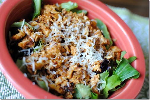 Fish Taco Salad with Grouper and Spring Mix