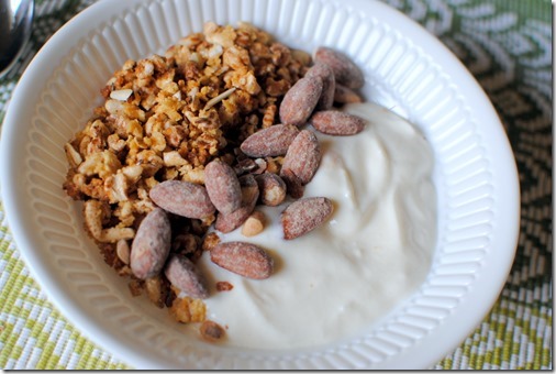 Greek Yogurt with Kashi Go Lean and Almonds