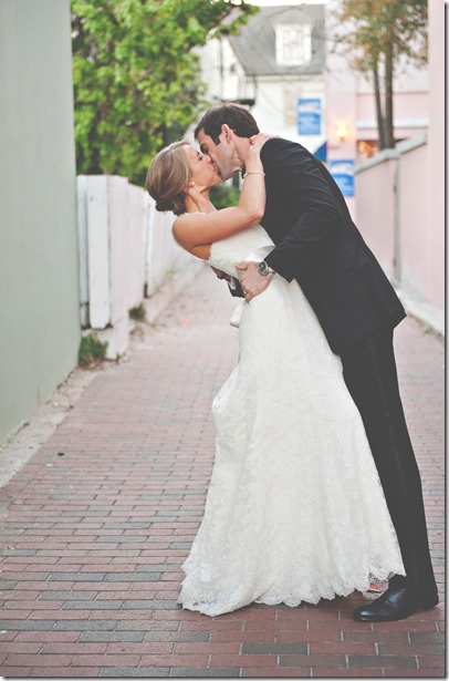 Groom and BRide Kiss