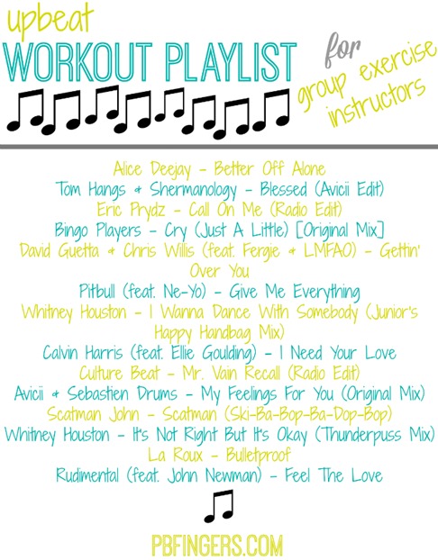 Upbeat Workout Playlist  - Great for group exercise instructors
