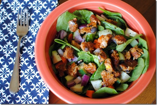 Black Bean Burger Salad