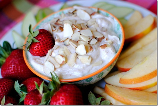 Healthy Cinnamon Almond Butter Fruit Dip