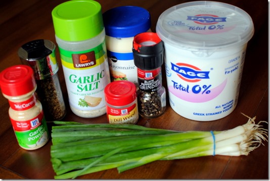 Veggie Dip Ingredients