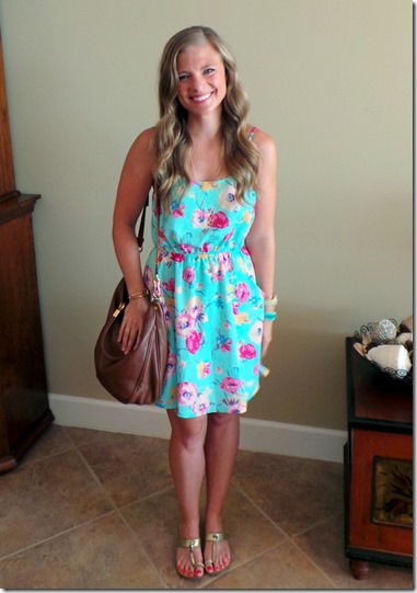 White Plum Floral Dress