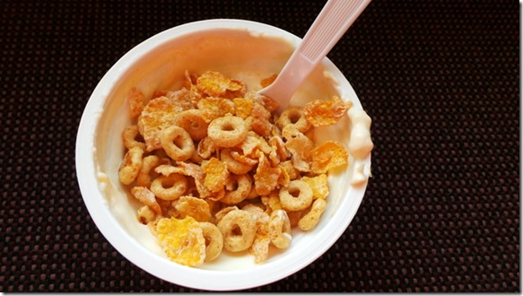 cereal and yogurt
