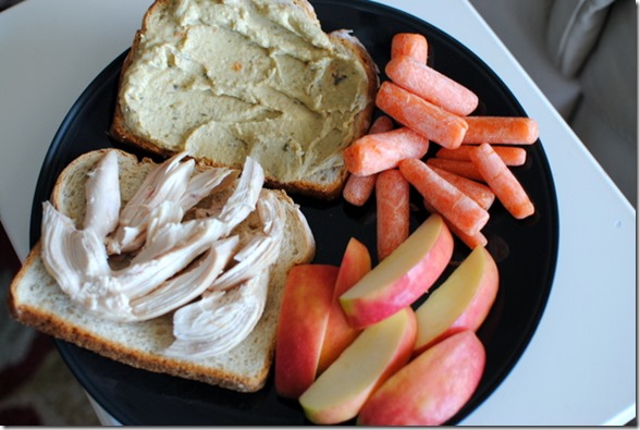 hummus chicken lunch