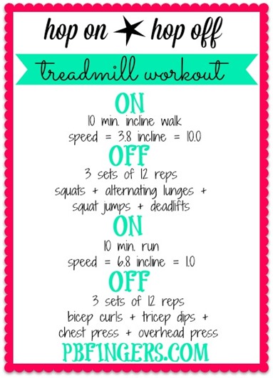 Hop On Hop Off Treadmill Workout