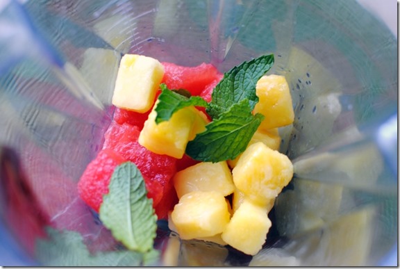 Pineapple Watermelon Mint Smoothie