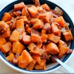 Cinnamon Roasted Sweet Potatoes with Bacon