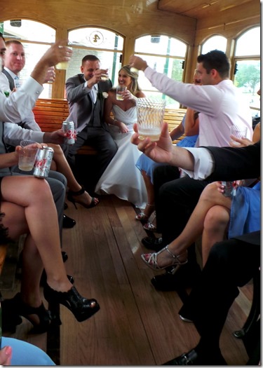 champagne toast in trolley champagne toast in trolley