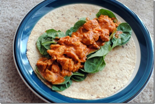 chicken tikka masala wrap