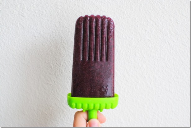 Homemade Grape Blueberry Mint Popsicle