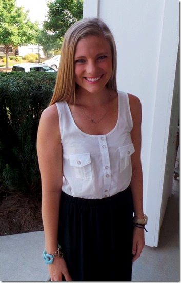 Sheer White Button Down Top