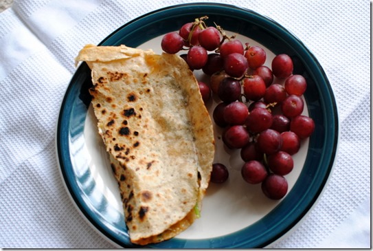 Spinach Cheese Quesadilla