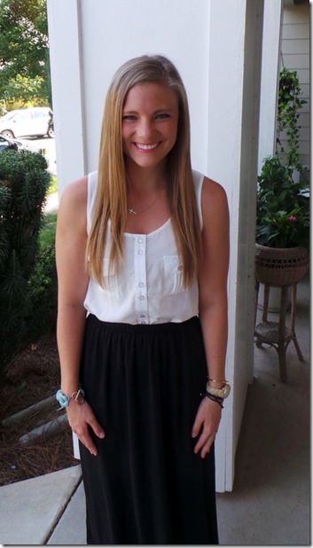 White Button Down Tank