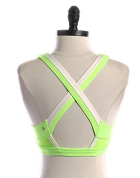 lululemon sports bra lime green