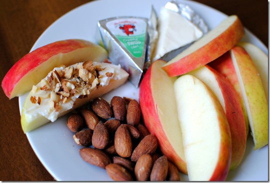 Apples Cheese Almonds