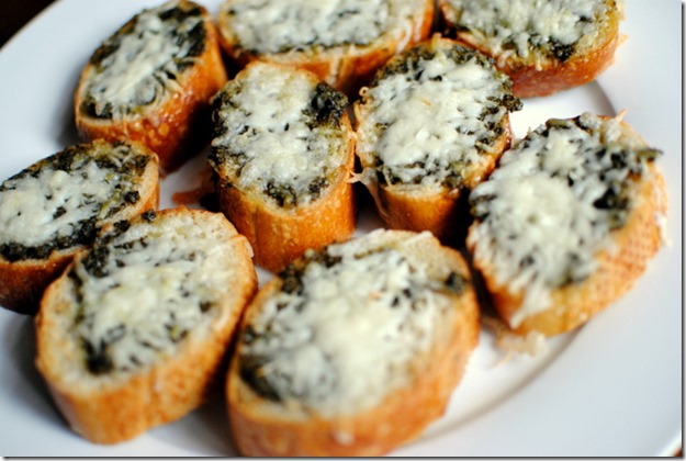 Basil Pesto Crostini