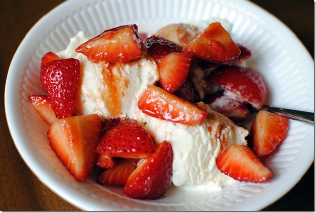 Ice Cream with Balsamic Strawberries