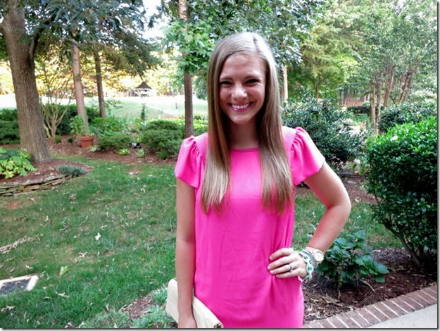 Pink Dress White Plum